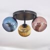 Koyoto Plafonnier, Boule lumineuse Bleu, Or, Cuivré, 3 lumières