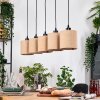 Soungou Suspension, Suspension Écru, Noir, 5 lumières