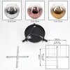 Ripoll Plafonnier, Boule lumineuse Chrome, Or, Clair, Cuivré, Fumé, 3 lumières