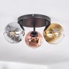 Ripoll Plafonnier, Boule lumineuse Chrome, Or, Clair, Cuivré, Fumé, 3 lumières
