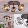 Koyoto Plafonnier, Boule lumineuse Chrome, Clair, Fumé, 3 lumières