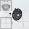 Koyoto Plafonnier, Boule lumineuse Laiton, Noir, 5 lumières