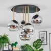 Koyoto Plafonnier, Boule lumineuse Laiton, Noir, 5 lumières