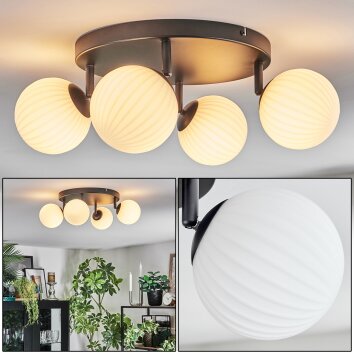 Chehalis Plafonnier, Boule lumineuse Blanc, 4 lumières