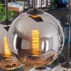 Koyoto Suspension, Boule lumineuse, Suspension Chrome, Fumé, 6 lumières