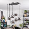 Koyoto Suspension, Boule lumineuse, Suspension Chrome, Fumé, 6 lumières