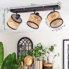 Ramila Plafonnier, Spot de plafond Noir, 3 lumières