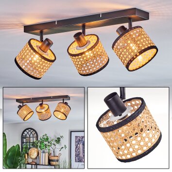 Ramila Plafonnier, Spot de plafond Noir, 3 lumières