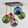 Gastor Plafonnier, Boule lumineuse Or, Noir, 5 lumières