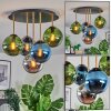 Gastor Plafonnier, Boule lumineuse 45 cm Laiton, Noir, 5 lumières