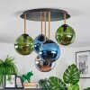 Gastor Plafonnier, Boule lumineuse 45 cm Laiton, Noir, 5 lumières