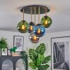 Gastor Plafonnier, Boule lumineuse 45 cm Laiton, Noir, 5 lumières