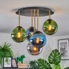 Gastor Plafonnier, Boule lumineuse 45 cm Laiton, Noir, 5 lumières