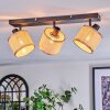 Sabadim Plafonnier, Spot de plafond Noir, 3 lumières