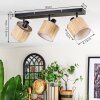 Bongal Plafonnier, Spot de plafond Noir, 3 lumières