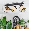 Chellas Plafonnier, Spot de plafond Noir, 3 lumières