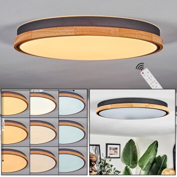 Coentral Plafonnier, Panel LED Noir, 1 lumière Coentral Plafonnier, Panel LED Noir, 1 lumière