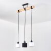 Bassagoda Suspension, Suspension Écru, Noir, 3 lumières
