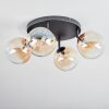 Chehalis Plafonnier, Boule lumineuse Ambre, Clair, 4 lumières