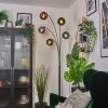 Koyoto Boule lumineuse, Lampadaire Bleu, Vert, Cuivré, 5 lumières