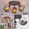 Ripoll Plafonnier, Boule lumineuse Chrome, Fumé, 3 lumières