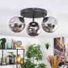 Ripoll Plafonnier, Boule lumineuse Chrome, Fumé, 3 lumières