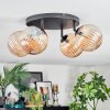 Chehalis Plafonnier, Boule lumineuse 30 cm Ambre, 4 lumières