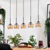 Koyoto Suspension, Boule lumineuse, Suspension Écru, Noir, 5 lumières