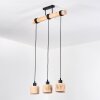 Granja Suspension, Suspension Écru, Noir, 3 lumières