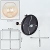 Koyoto Plafonnier, Boule lumineuse Laiton, Noir, 5 lumières
