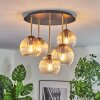 Koyoto Plafonnier, Boule lumineuse Laiton, Noir, 5 lumières