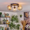 Ripoll Plafonnier, Boule lumineuse Ambre, Clair, Fumé, 3 lumières