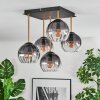 Koyoto Plafonnier, Boule lumineuse Or, Noir, 5 lumières