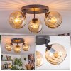 Koyoto Plafonnier, Boule lumineuse Ambre, 3 lumières