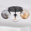 Ripoll Plafonnier, Boule lumineuse Ambre, Clair, Fumé, 3 lumières