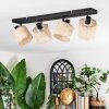 Sabadim Plafonnier, Spot de plafond Noir, 4 lumières