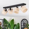 Sabadim Plafonnier, Spot de plafond Noir, 4 lumières