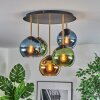 Koyoto Plafonnier, Boule lumineuse 45 cm Laiton, Noir, 5 lumières