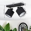 Bassagoda Plafonnier, Spot de plafond Noir, 2 lumières