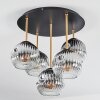Ripoll Plafonnier, Boule lumineuse Laiton, Noir, 5 lumières