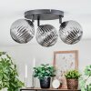 Chehalis Plafonnier, Boule lumineuse 25 cm Fumé, 3 lumières