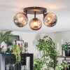 Chehalis Plafonnier, Boule lumineuse 25 cm Fumé, 3 lumières