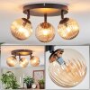 Chehalis Plafonnier, Boule lumineuse Ambre, 3 lumières