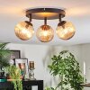 Chehalis Plafonnier, Boule lumineuse Ambre, 3 lumières