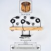 Cando Suspension, Suspension Écru, Noir, 3 lumières