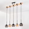 Koyoto Suspension, Boule lumineuse, Suspension Écru, Noir, 5 lumières