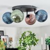 Chehalis Plafonnier, Boule lumineuse 30 cm Bleu, Vert, Cuivré, 4 lumières