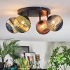 Chehalis Plafonnier, Boule lumineuse 30 cm Bleu, Vert, Cuivré, 4 lumières