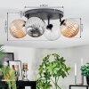 Chehalis Plafonnier, Boule lumineuse Ambre, Clair, Fumé, 4 lumières