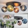 Chehalis Plafonnier, Boule lumineuse Bleu, Vert, Cuivré, 4 lumières